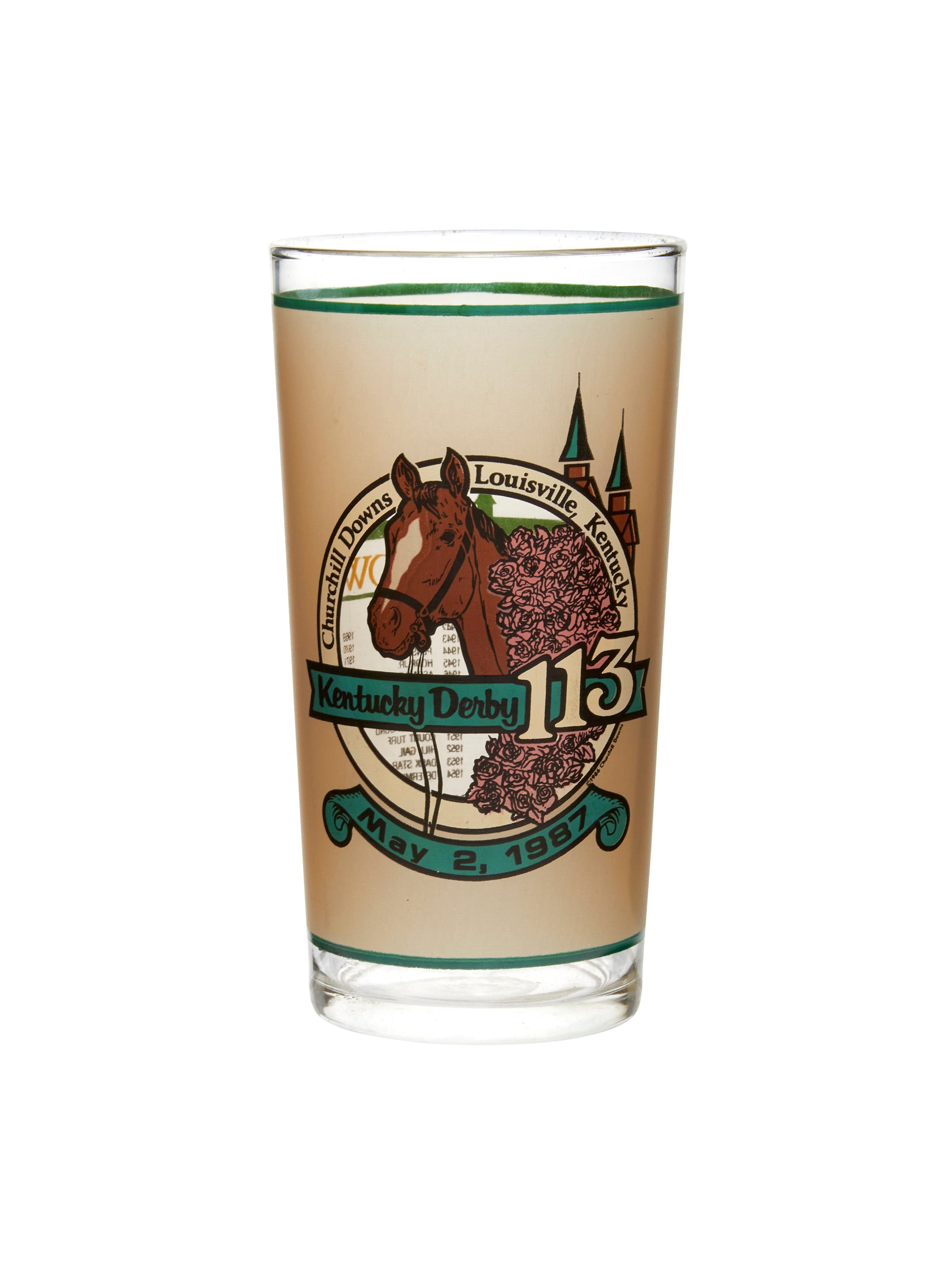 Vintage Kentucky Derby 113th Mint Julep Glasses Weston Table