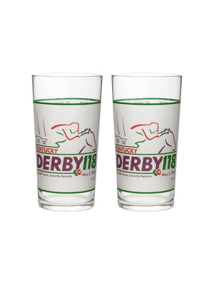  Vintage Kentucky Derby 118th Mint Julep Glasses Set of Two Weston Table 