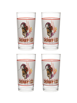 Vintage Kentucky Derby 122nd Mint Julep Glasses Set of Four Weston Table 
