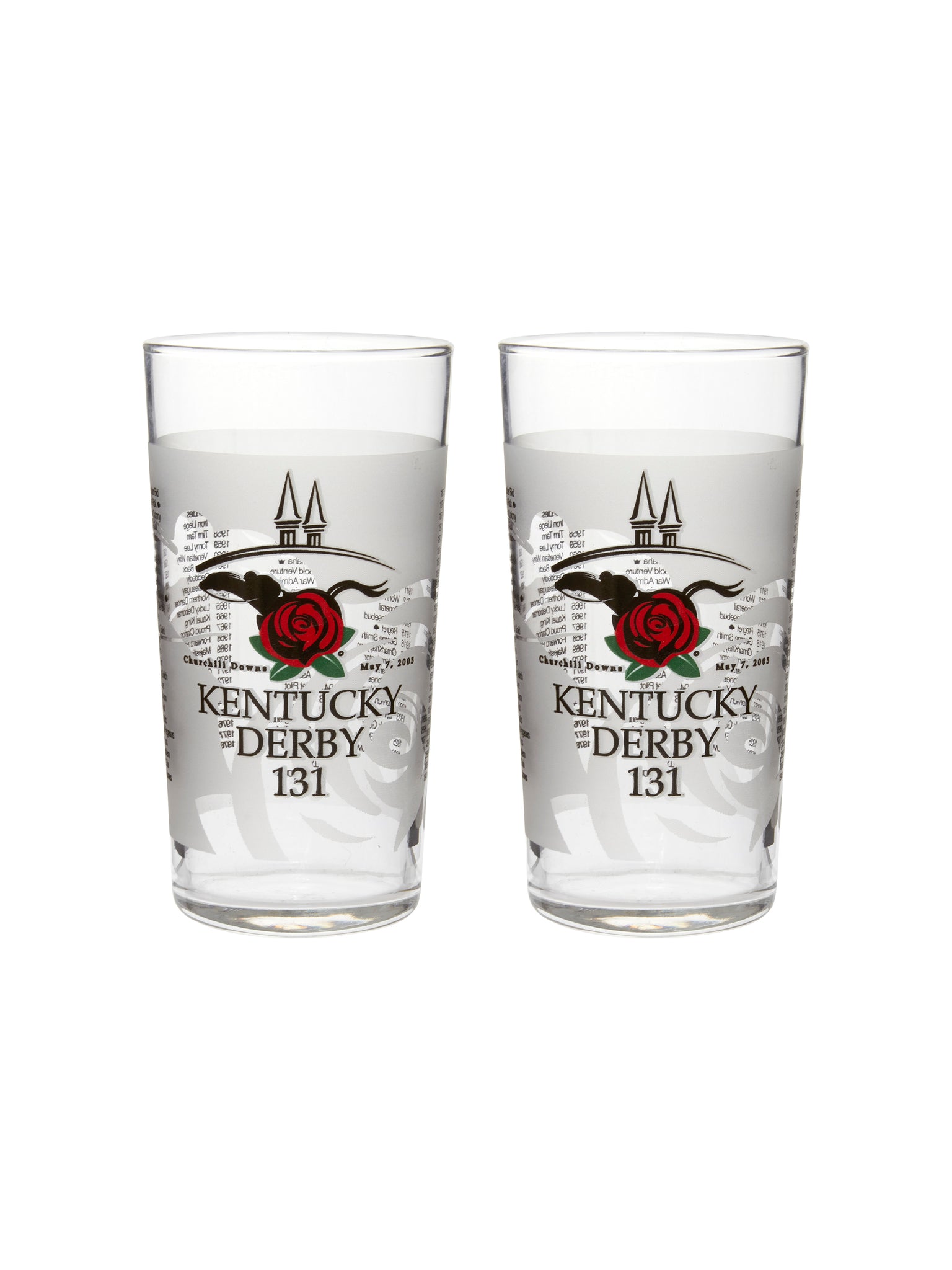 Vintage Kentucky Derby 131st Mint Julep Glasses Set of Two Weston Table