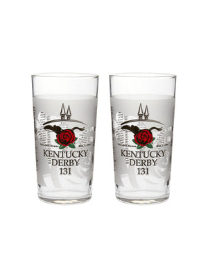  Vintage Kentucky Derby 131st Mint Julep Glasses Set of Two Weston Table 