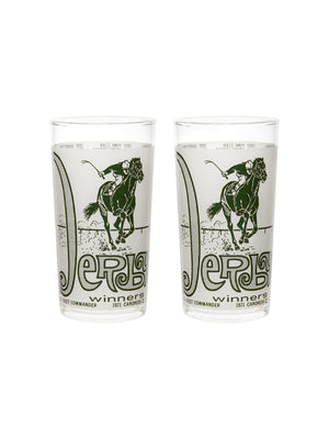  Vintage Kentucky Derby 97th Mint Julep Glasses Set of Two Weston Table 