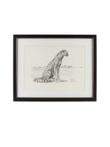 Vintage Kenyan Graphite Cheetah Framed Art Weston Table