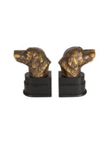Vintage Labrador Retriever Bronze Bookends Weston Table