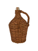 Vintage Large French Wicker Wrapped Wine Bottle Six Weston Table