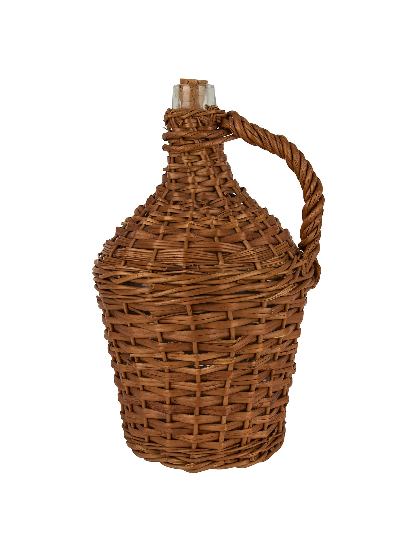 Vintage Large French Wicker Wrapped Wine Bottle Six Weston Table