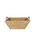 Vintage 1950s French Wicker Rectangular Laundry Basket One