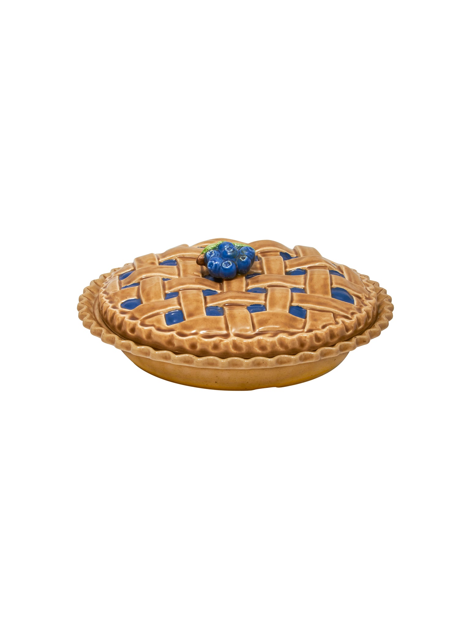 Vintage Lattice Blueberry Pie Keeper Weston Table