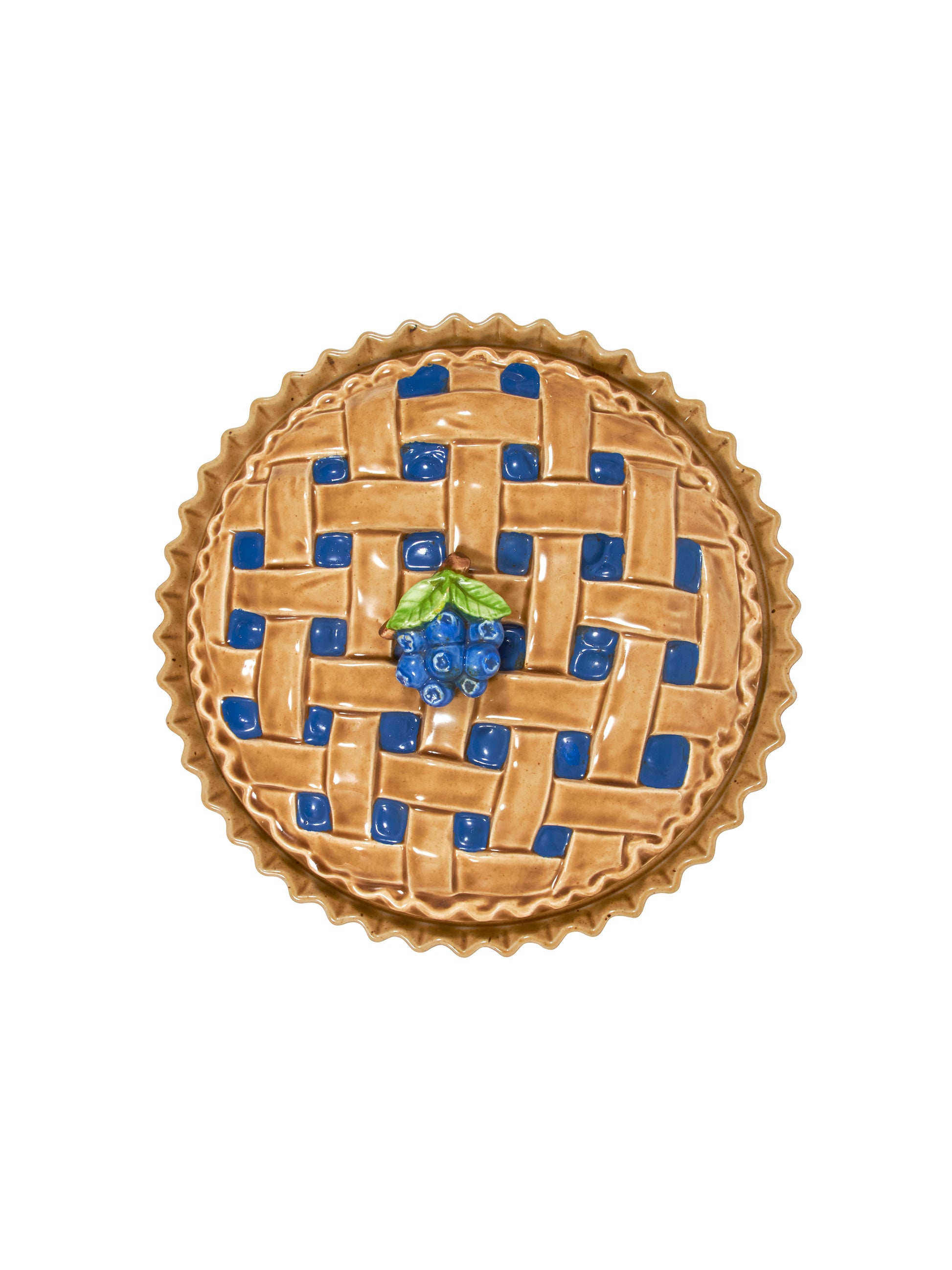 Vintage Lattice Blueberry Pie Keeper Weston Table