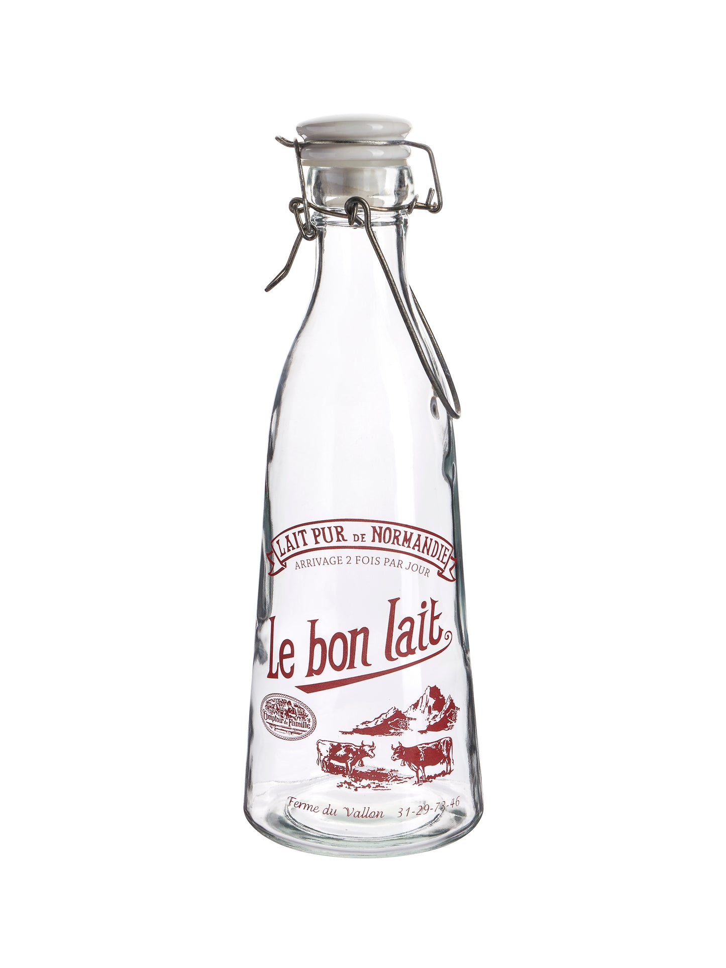 Vintage Le Bon Lait Milk Bottle Weston Table