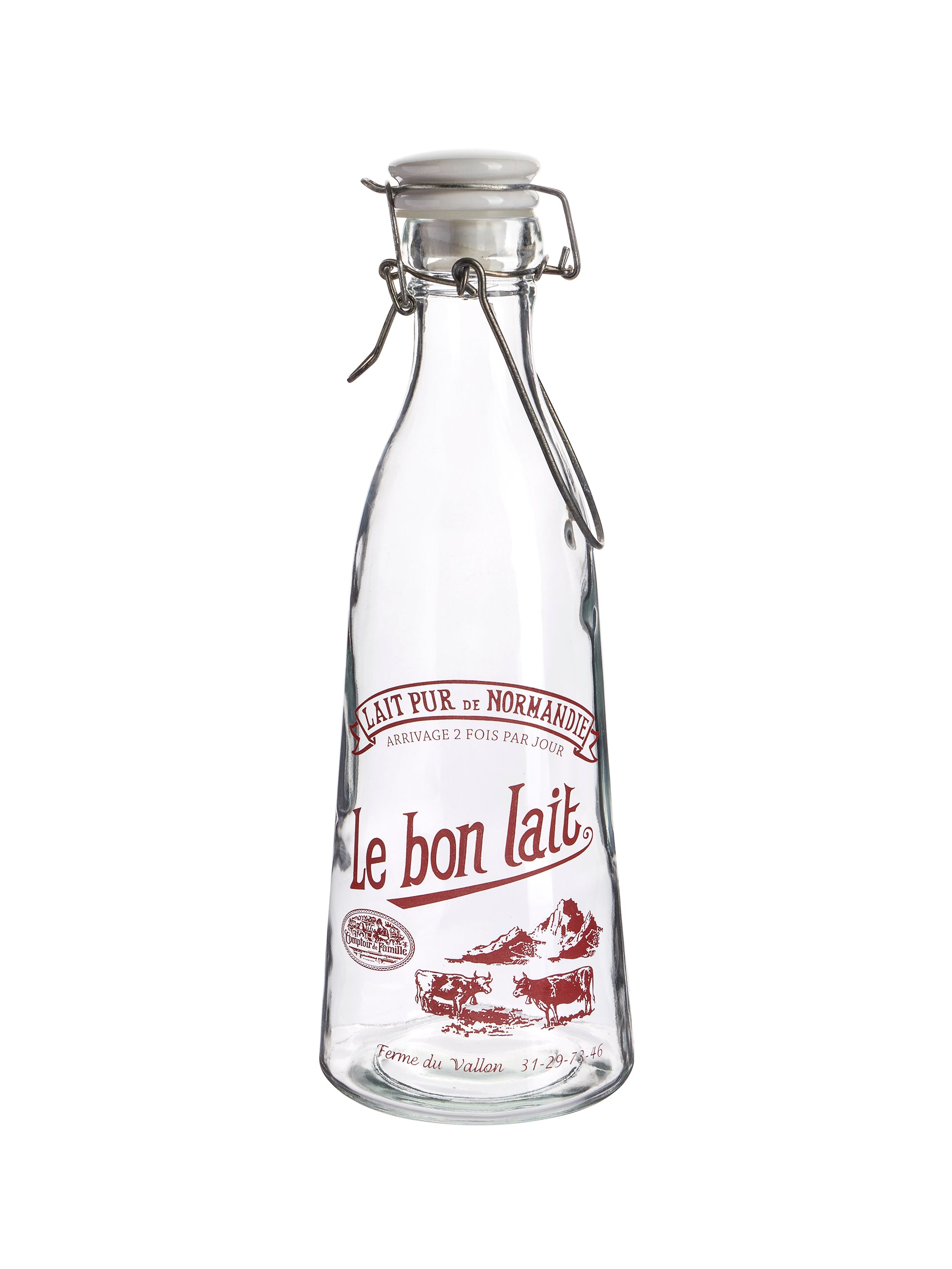 Vintage Le Bon Lait Milk Bottle Weston Table