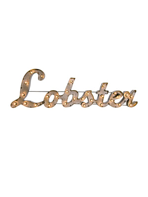  Vintage Lobster Metal Light Up Sign Weston Table 