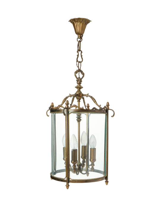 Vintage Louis XVI Bronze Lantern Weston Table