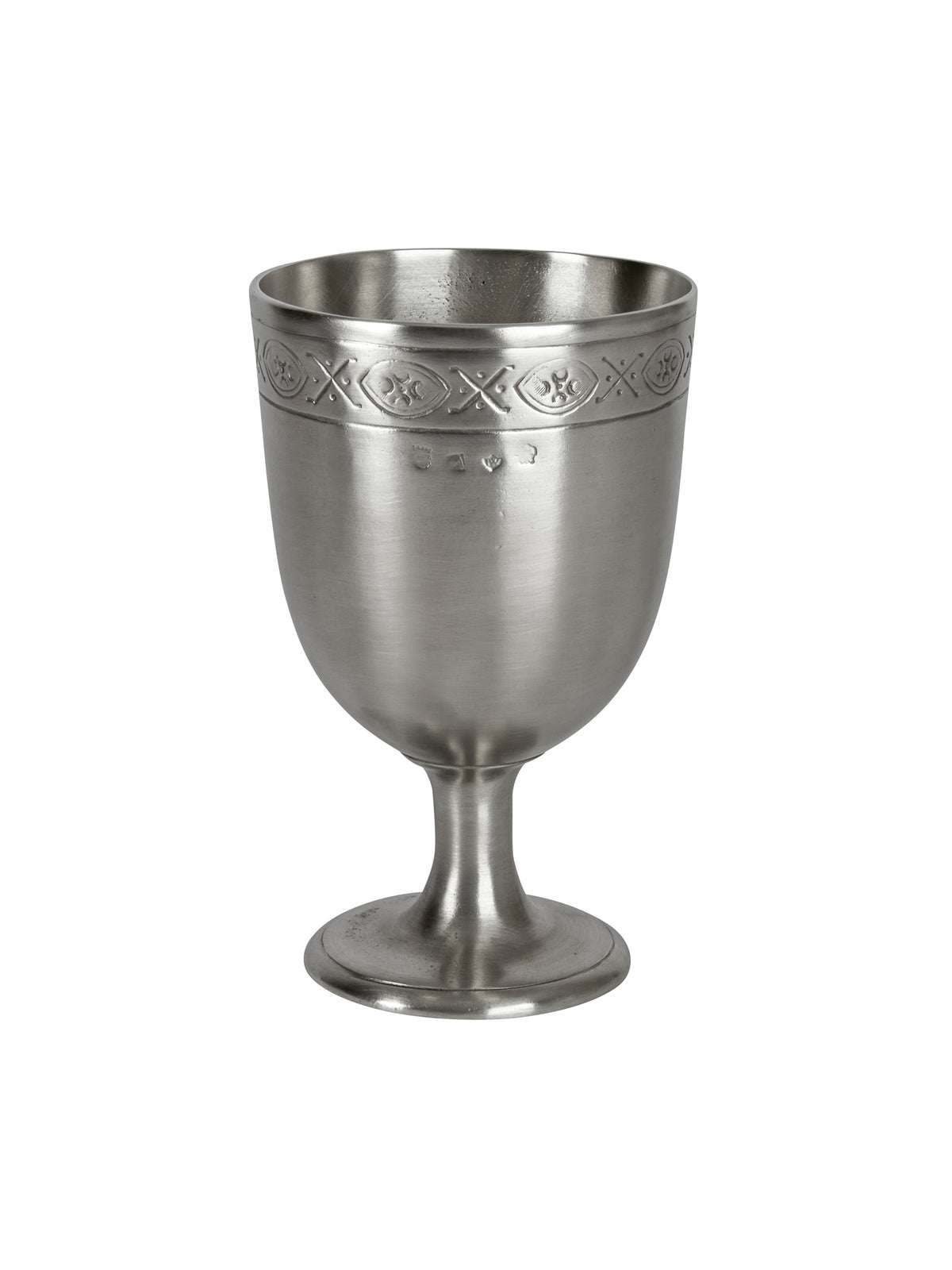 Vintage MATCH Pewter Engraved Chalice Weston Table