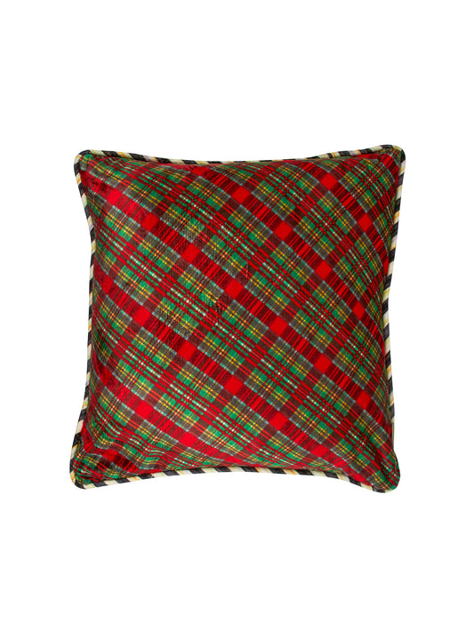 Vintage MacKenzie-Childs Tartan Pillow Weston Table