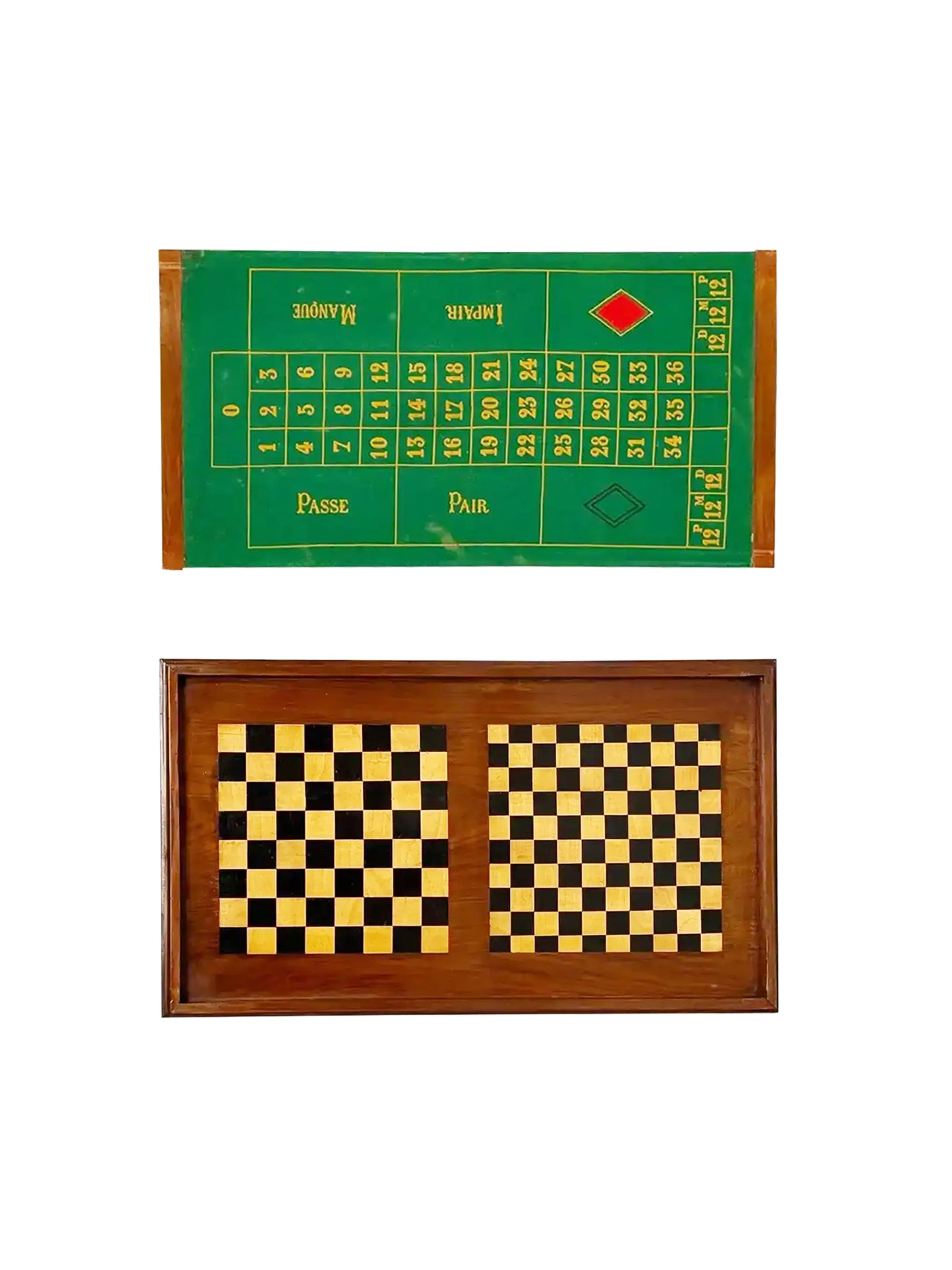 Vintage Mahogany Roulette and Poker Table Weston Table
