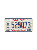 Vintage Maine Vacationland License Plate Weston Table