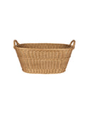 Vintage Mid Century Wicker Oval French Laundry Basket Style Two