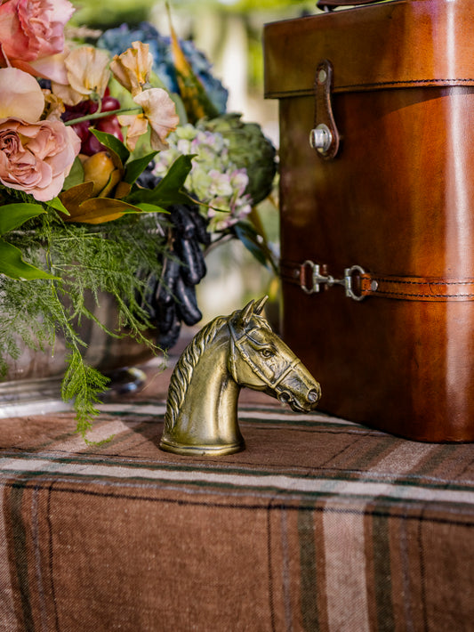 Vintage Mid-Century Brass Horse Head Bottle Opener Weston Table
