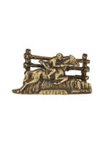 Vintage Mid Century Brass Pony Express Letter Stand Polished Brass Weston Table