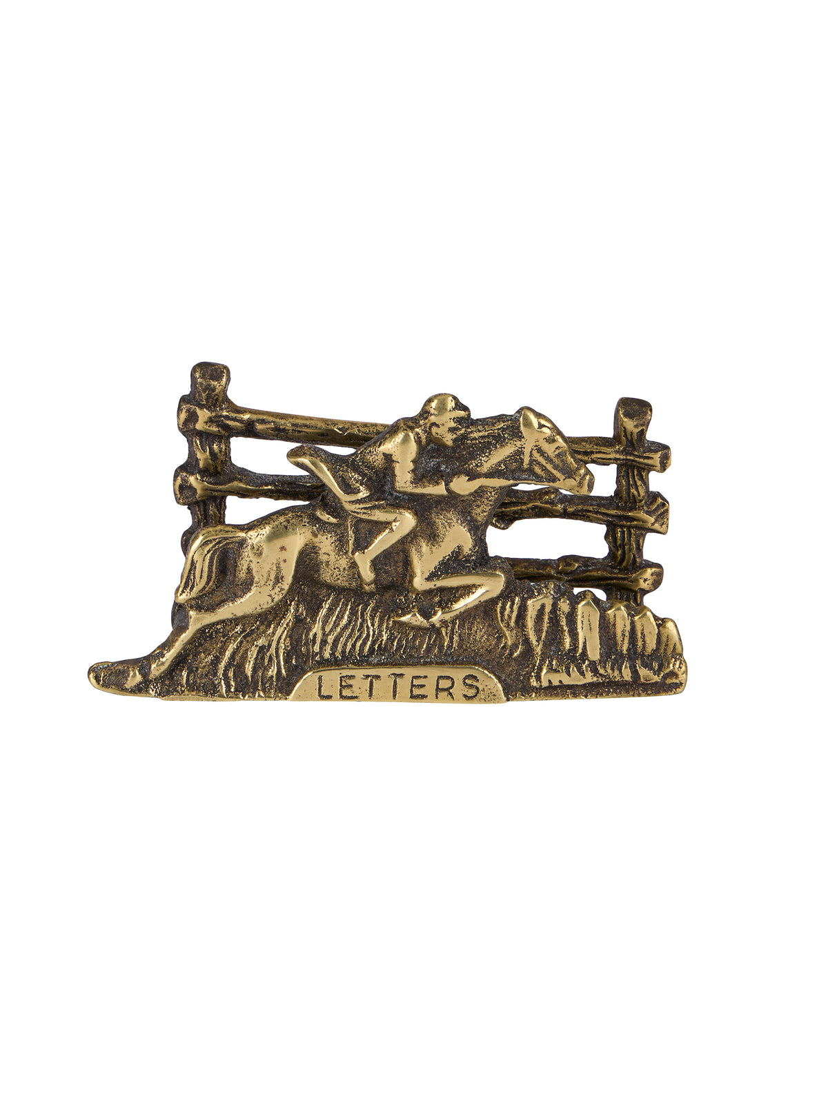 Vintage Mid Century Brass Pony Express Letter Stand Polished Brass Weston Table