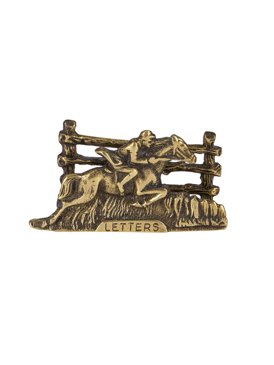Vintage Mid Century Brass Pony Express Letter Stand Polished Brass Weston Table