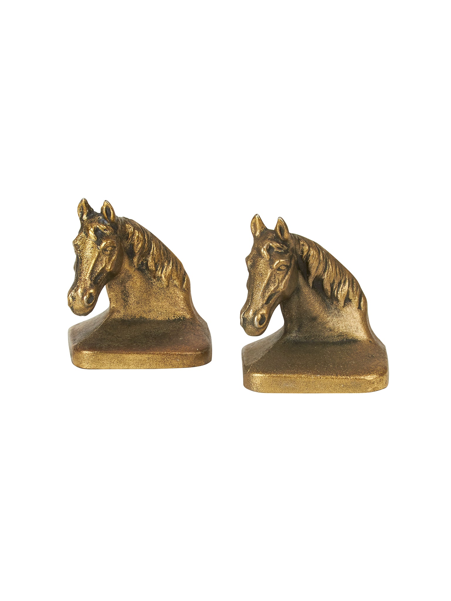 Vintage Mid Century Cast Iron Thoroughbred Bookends Weston Table