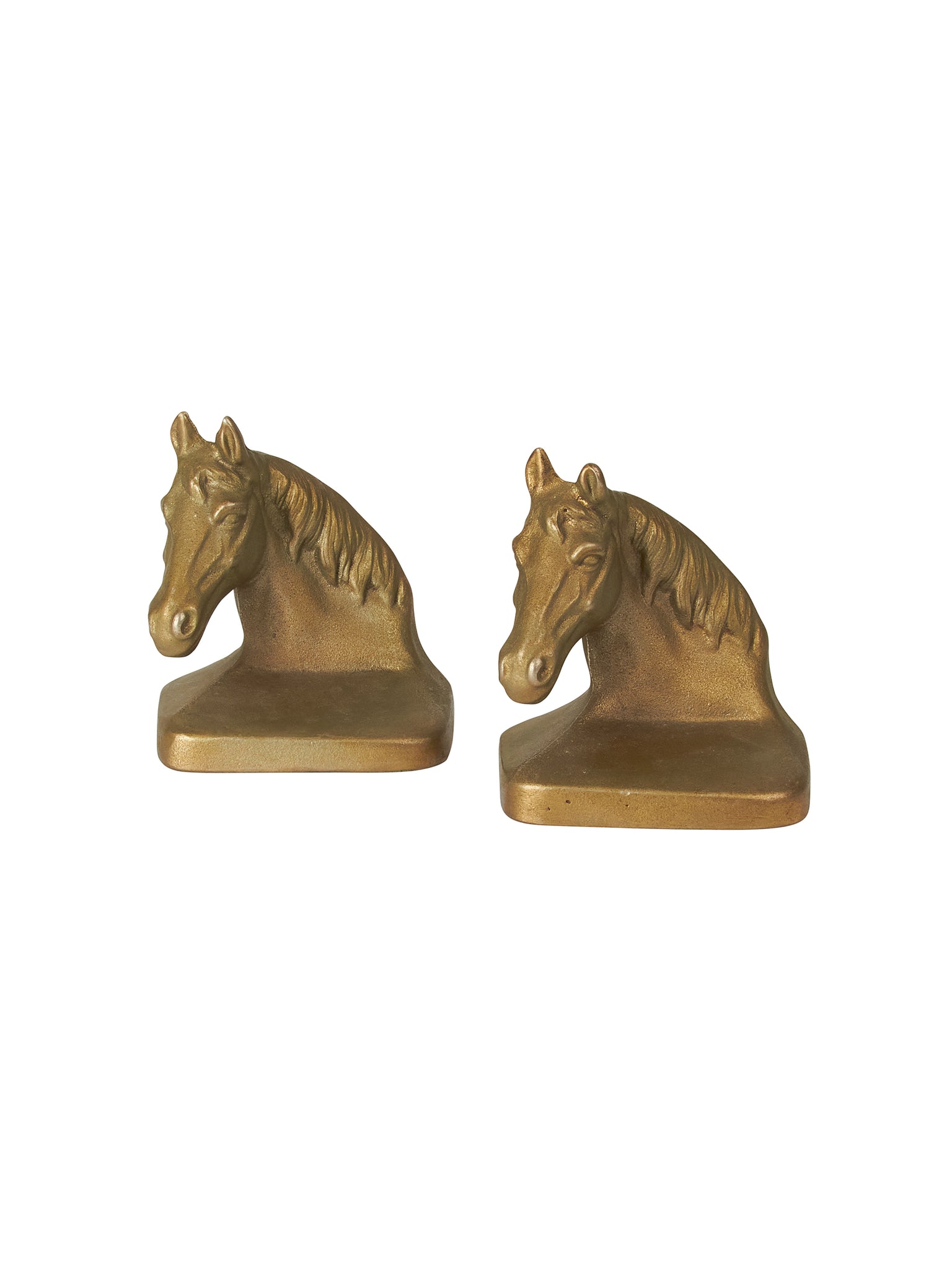 Vintage Mid Century Cast Iron Thoroughbred Bookends Weston Table