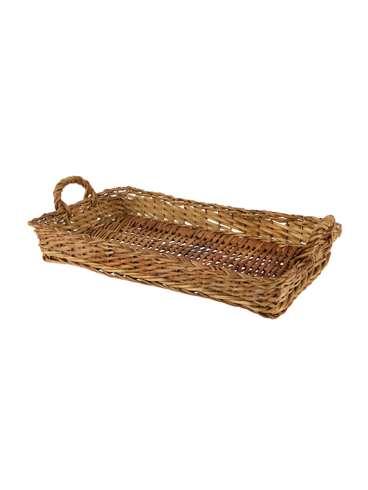 Vintage Mid Century French Bakery Handled Display Basket Weston Table
