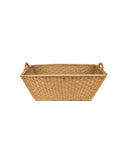 Vintage Mid Century French Wicker Large Laundry Basket Three Weston Table