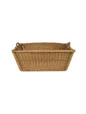 Vintage Mid Century French Wicker Large Laundry Basket Two Weston Table