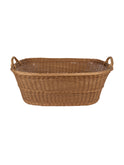 Vintage Mid Century French Wicker Oval Laundry Basket One Weston Table