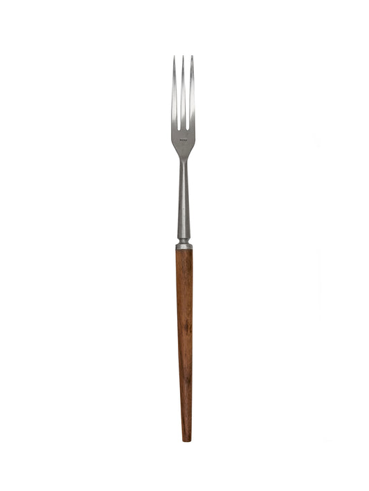 Vintage Mid Century Inox HH Wood Long Handled Forks Set of Six Weston Table