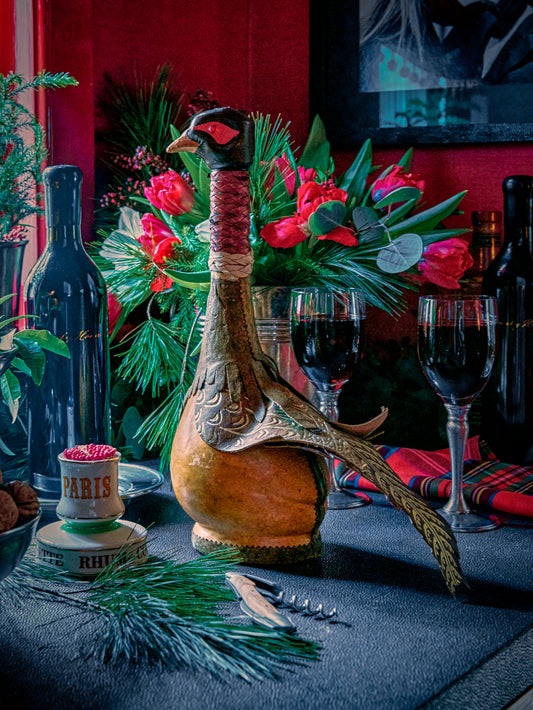 Vintage Mid Century Pheasant Decanter Weston Table