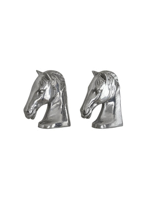  Vintage Mid Century Silver Stallion Bookends Weston Table 