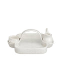 Vintage Mid Century Strawberry Basket with Cream and Sugar Set Weston Table
