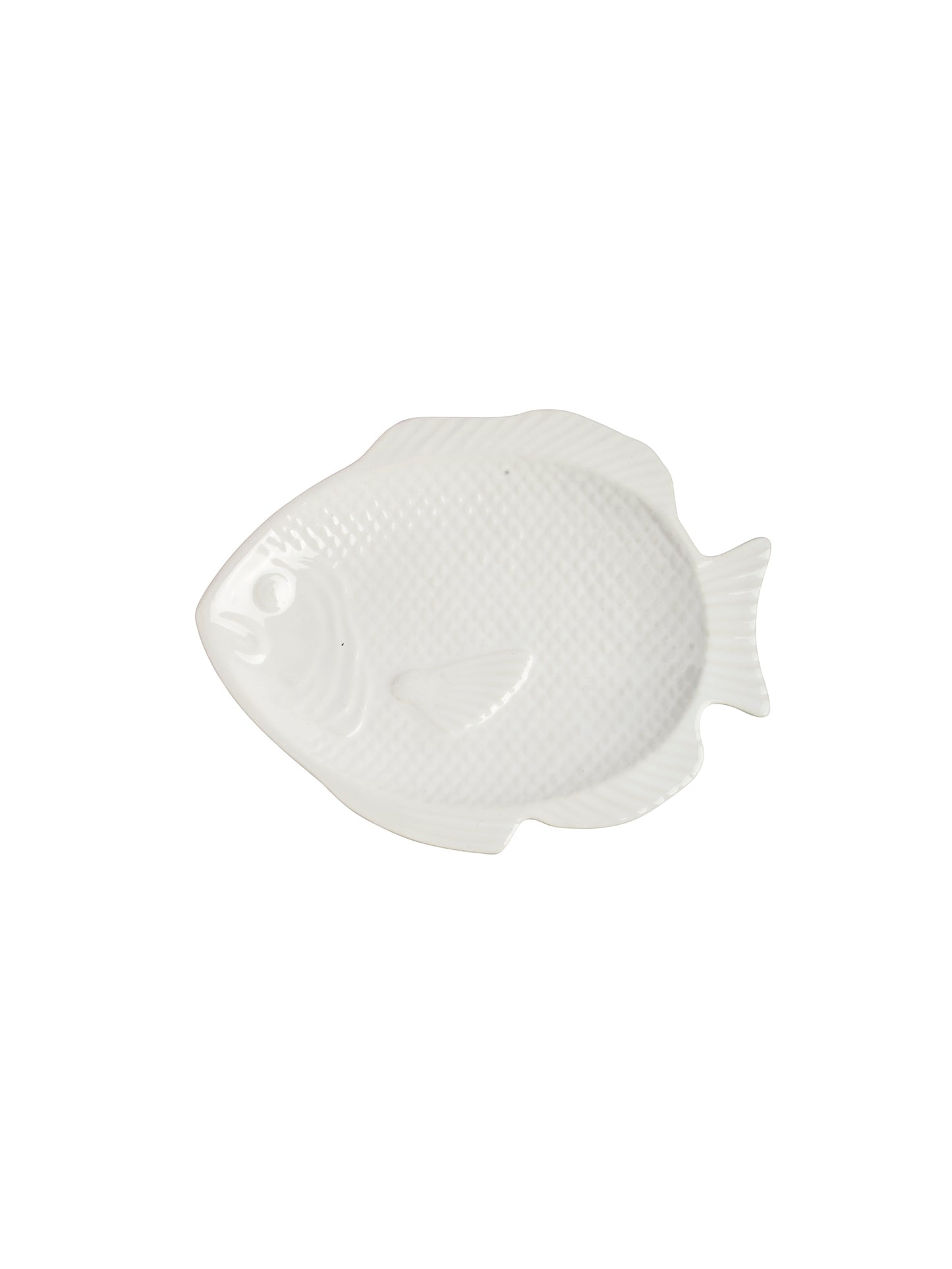 Vintage Mid Century White Japanese Small Porcelain Fish Plate Weston Table