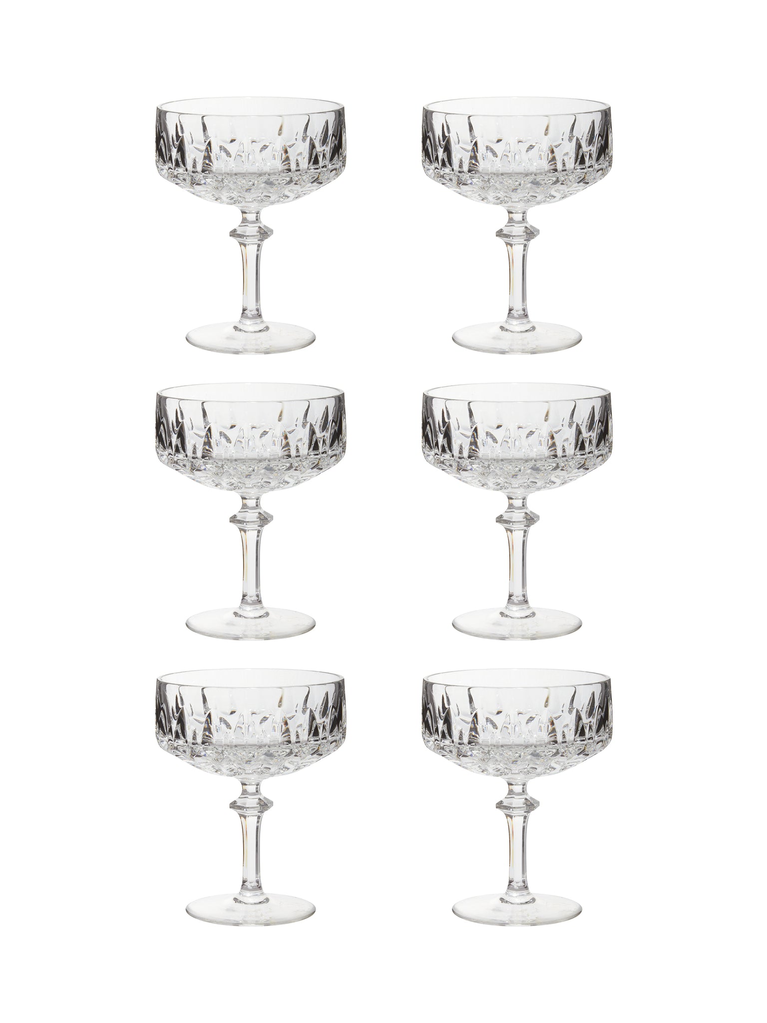 Vintage Nachtmann Patrizia Crystal Coupes Set of Six Weston Table