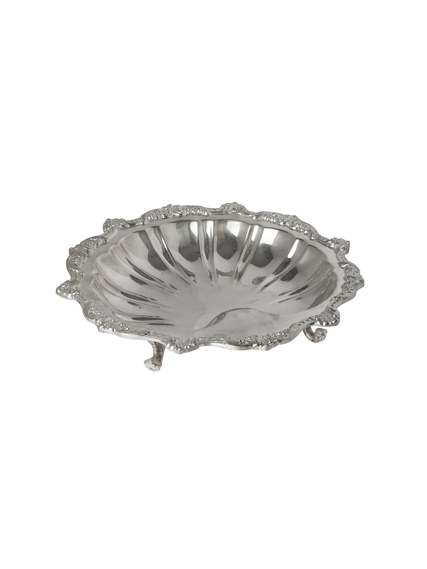 Vintage 1960s Old English Silver Plate Shell Dish Weston Table