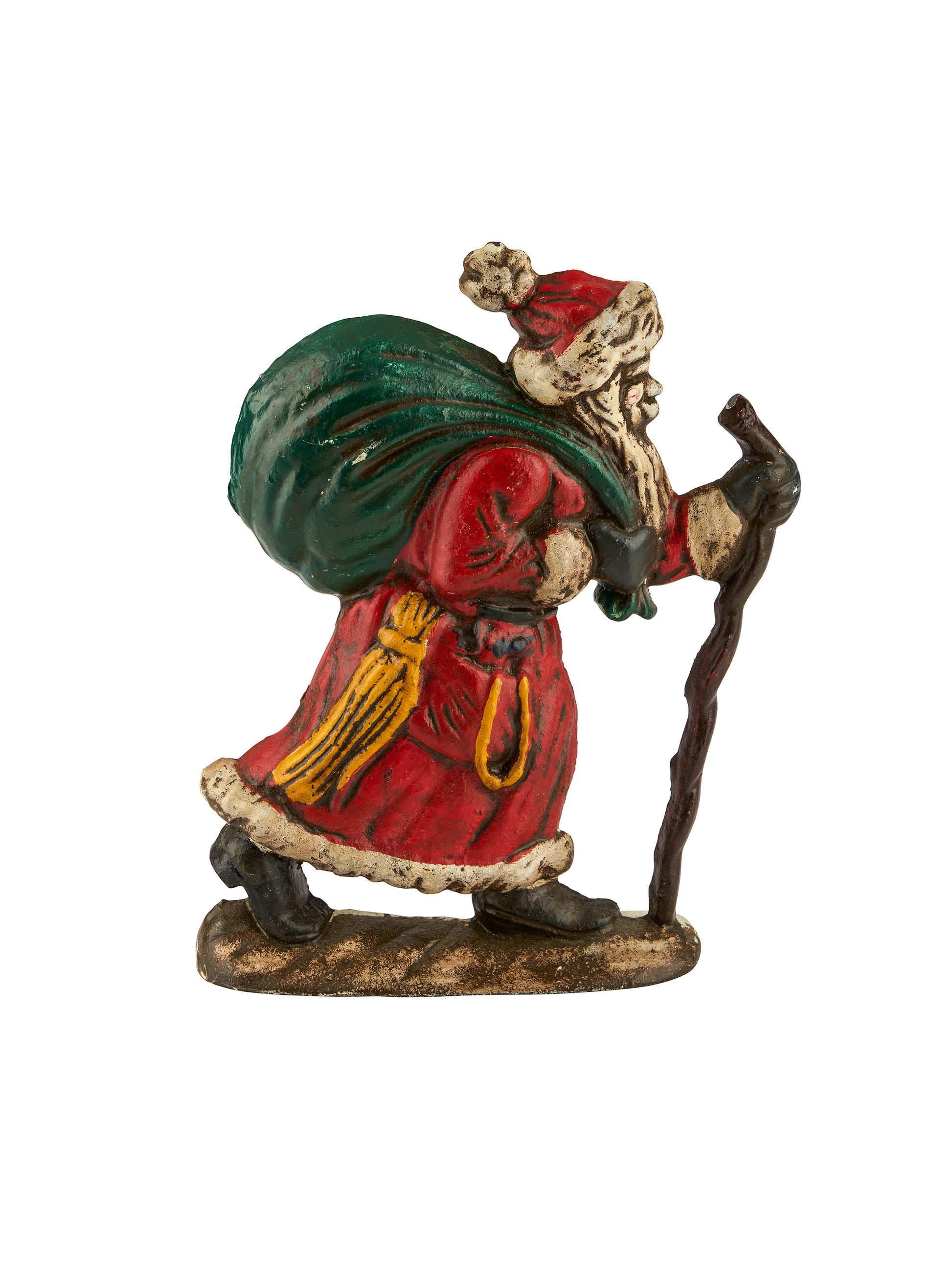 Vintage Old World Santa Cast Iron Doorstop Weston Table
