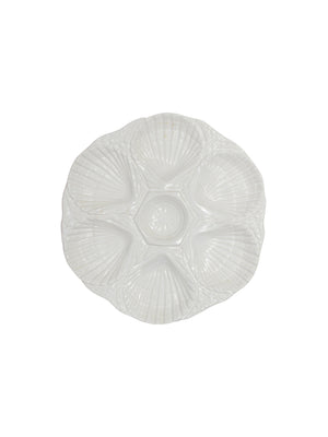  Vintage Olfaire White Oyster Plate 