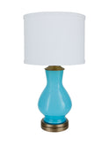 Vintage Opaline Robin's Egg Blue Lamp Weston Table