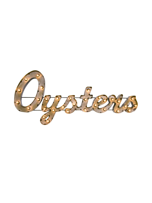 Vintage Oysters Metal Light Up Sign Weston Table