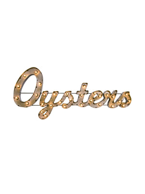 Vintage Oysters Metal Light Up Sign Weston Table 