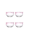 Vintage 1950s Pink Tulip Murano Glass Bowls Weston Table SP