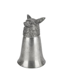 Vintage Pewter Fox Stirrup Cup Weston Table