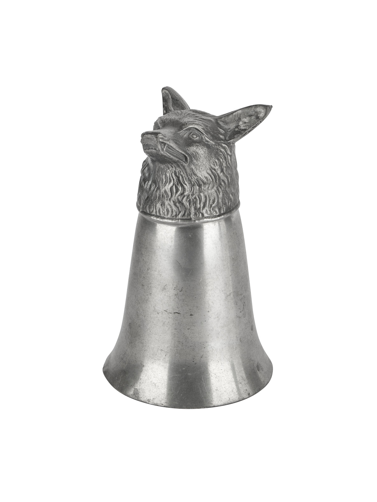 Vintage Pewter Fox Stirrup Cup Weston Table