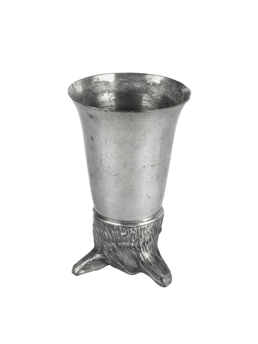 Vintage Pewter Fox Stirrup Cup Weston Table