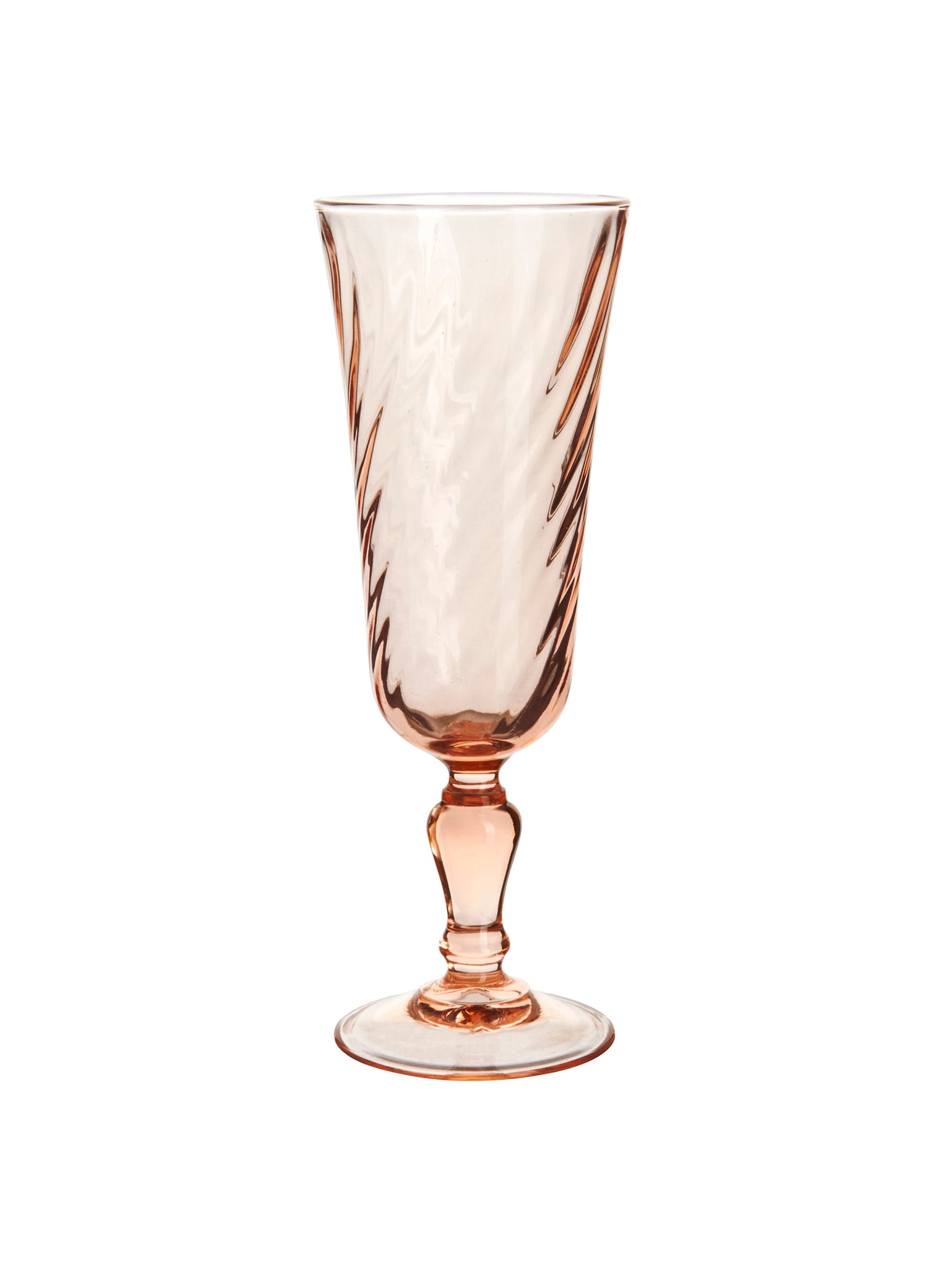 Vintage Pink Swirl Rosaline Champagne Glasses Weston Table