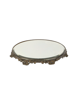  Vintage Plateau Mirror Tray 